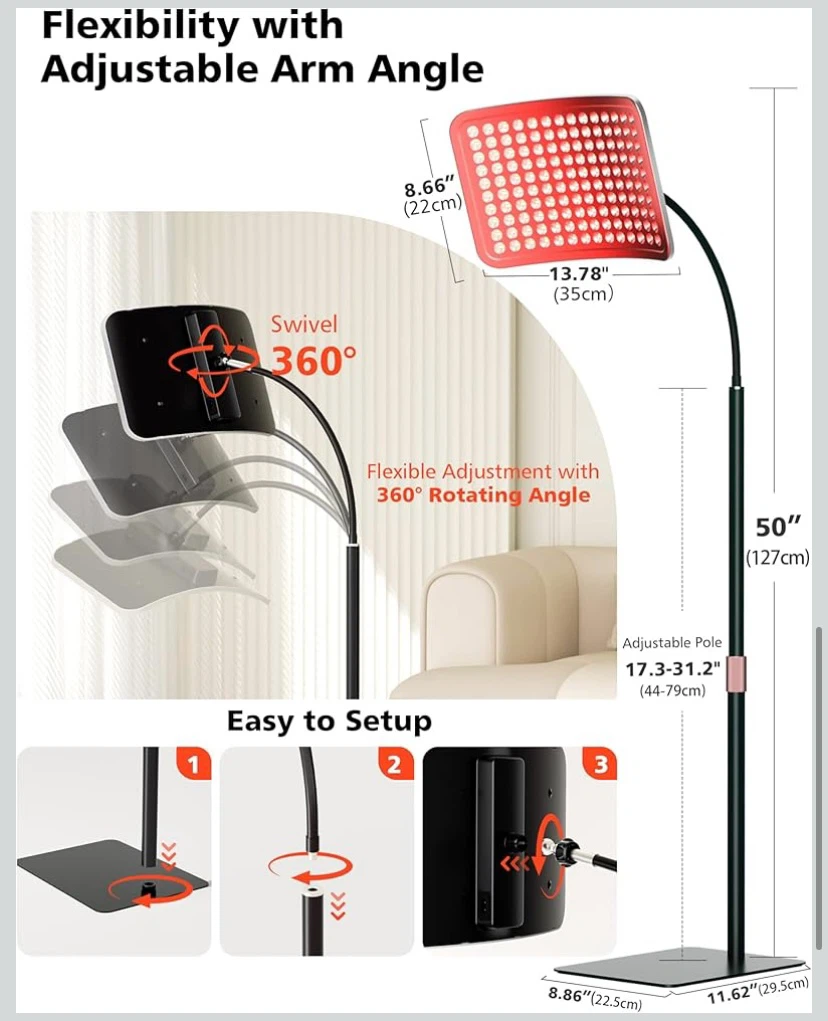 New Red Light Therapy Lamp With Stand - photo 5