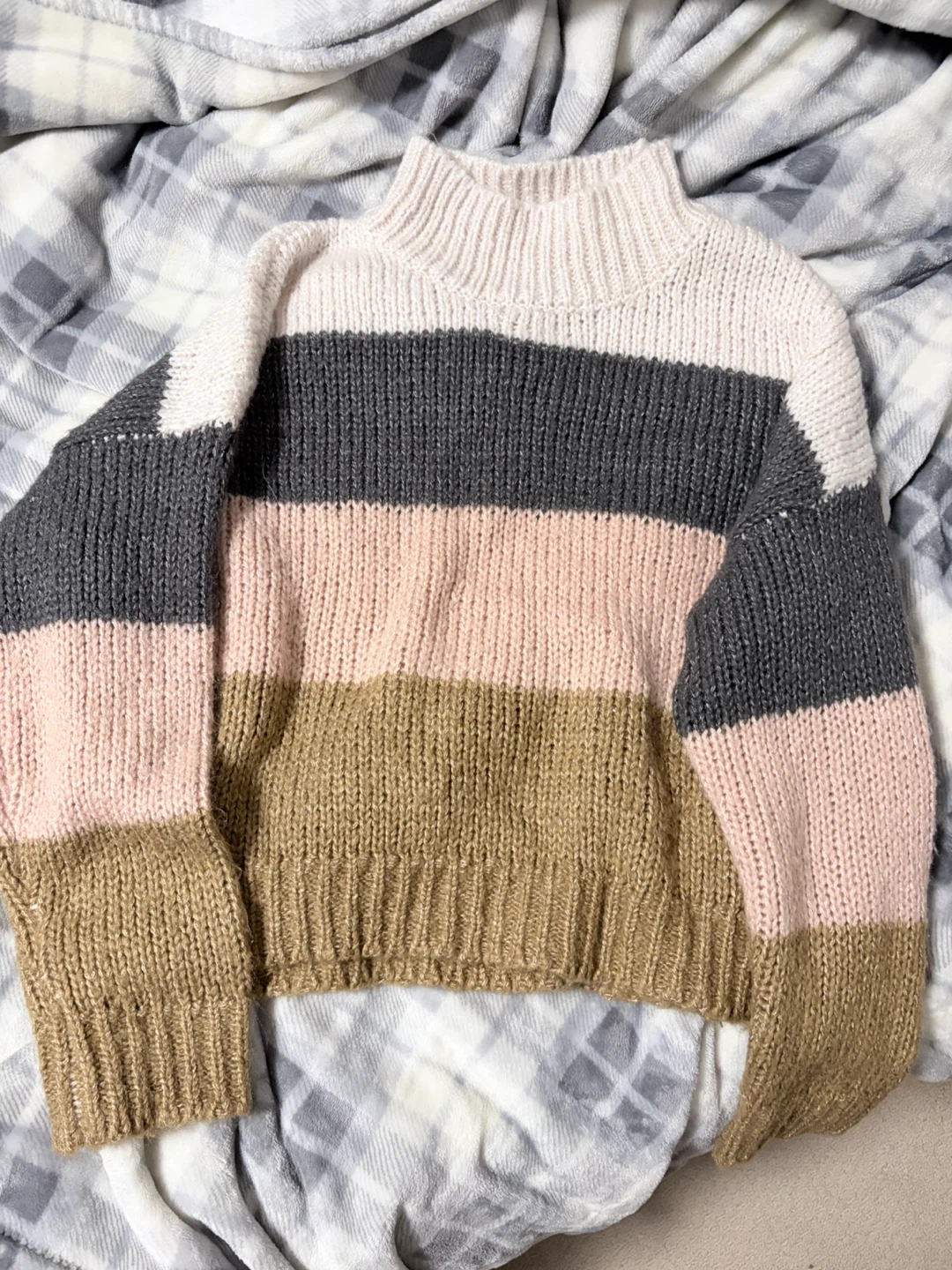 Striped Mock Neck Sweater - Garage L