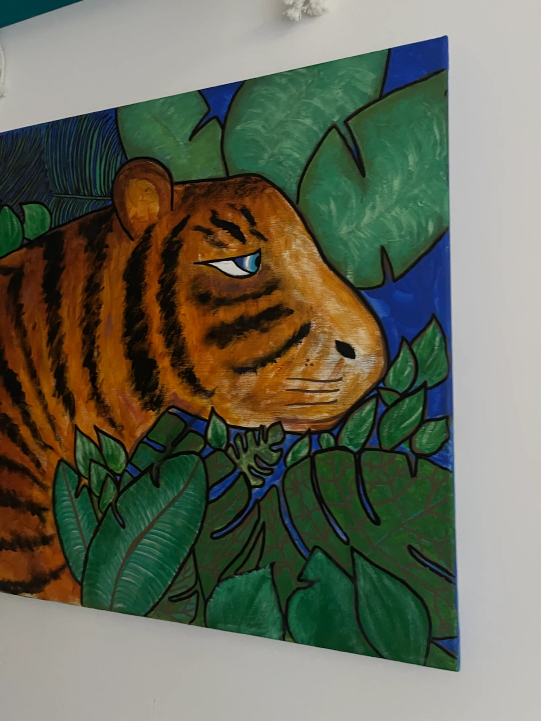 Original Tiger Painting on Framed Canvas - photo 3