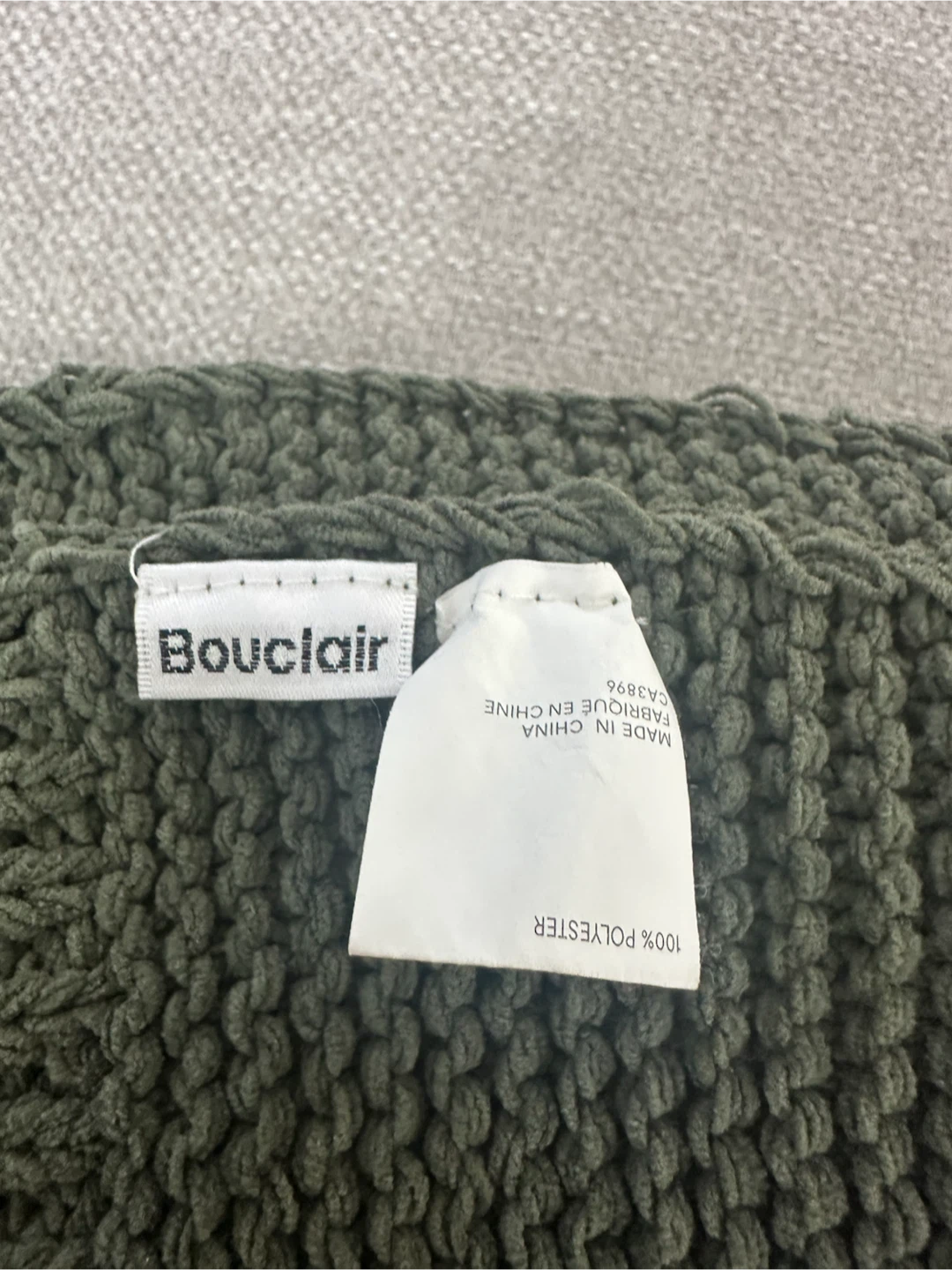 Bouclair Green Knit Throw Blanket - photo 3