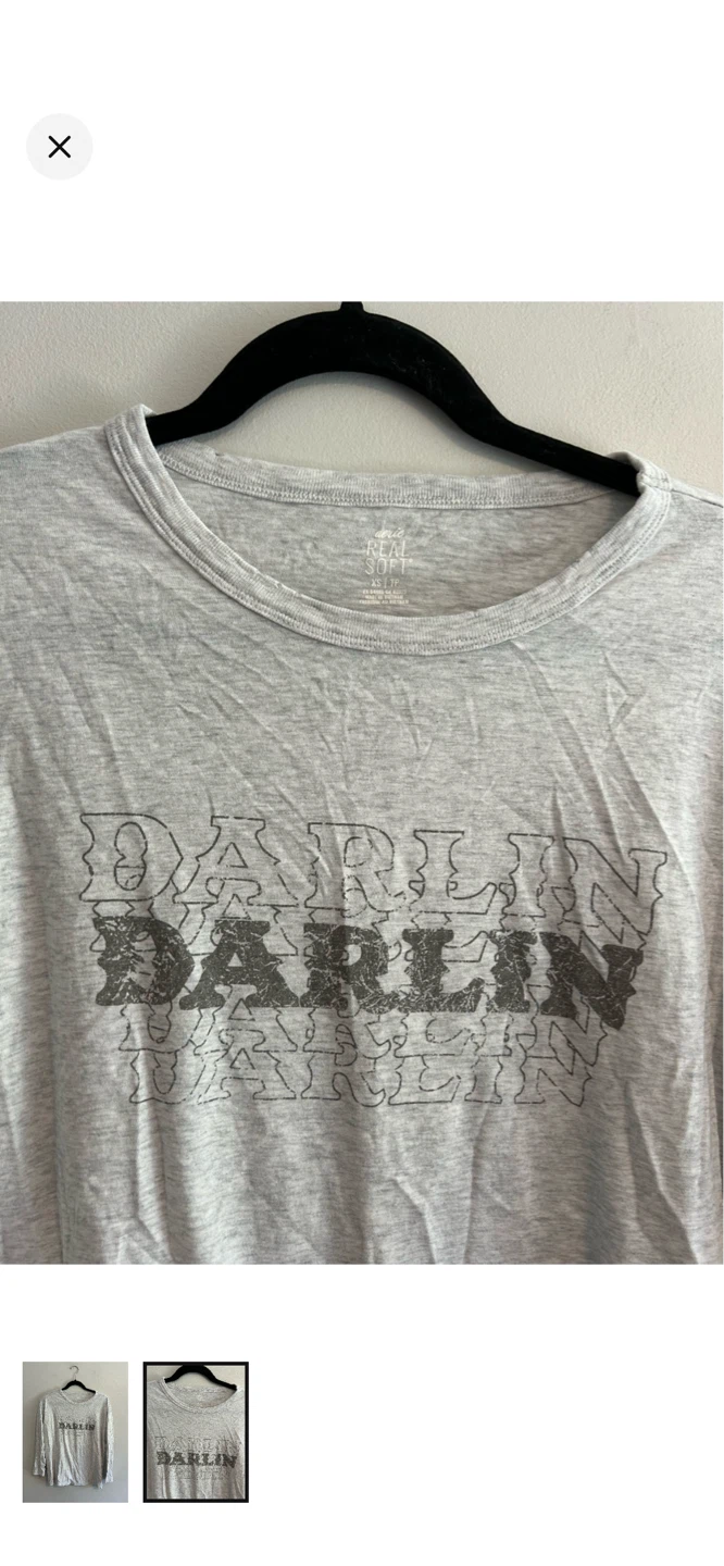 Light Grey 'Darlin' Long Sleeve T-Shirt - photo 2