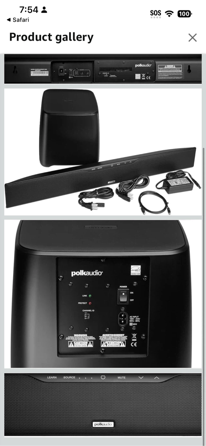 Polk Audio Soundbar and Subwoofer System
