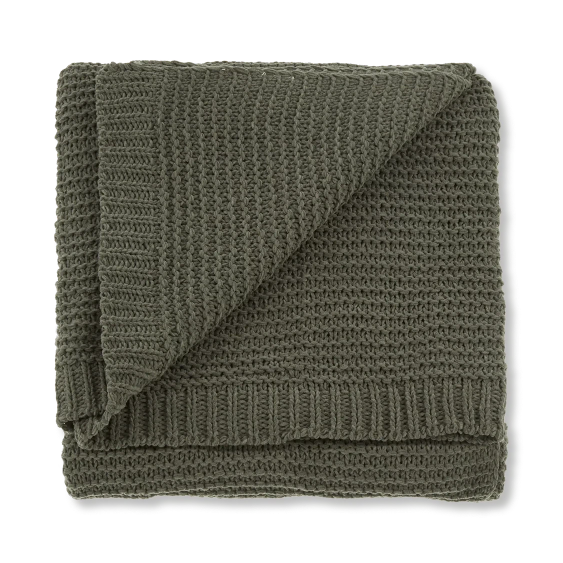 Bouclair Green Knit Throw Blanket - photo 4