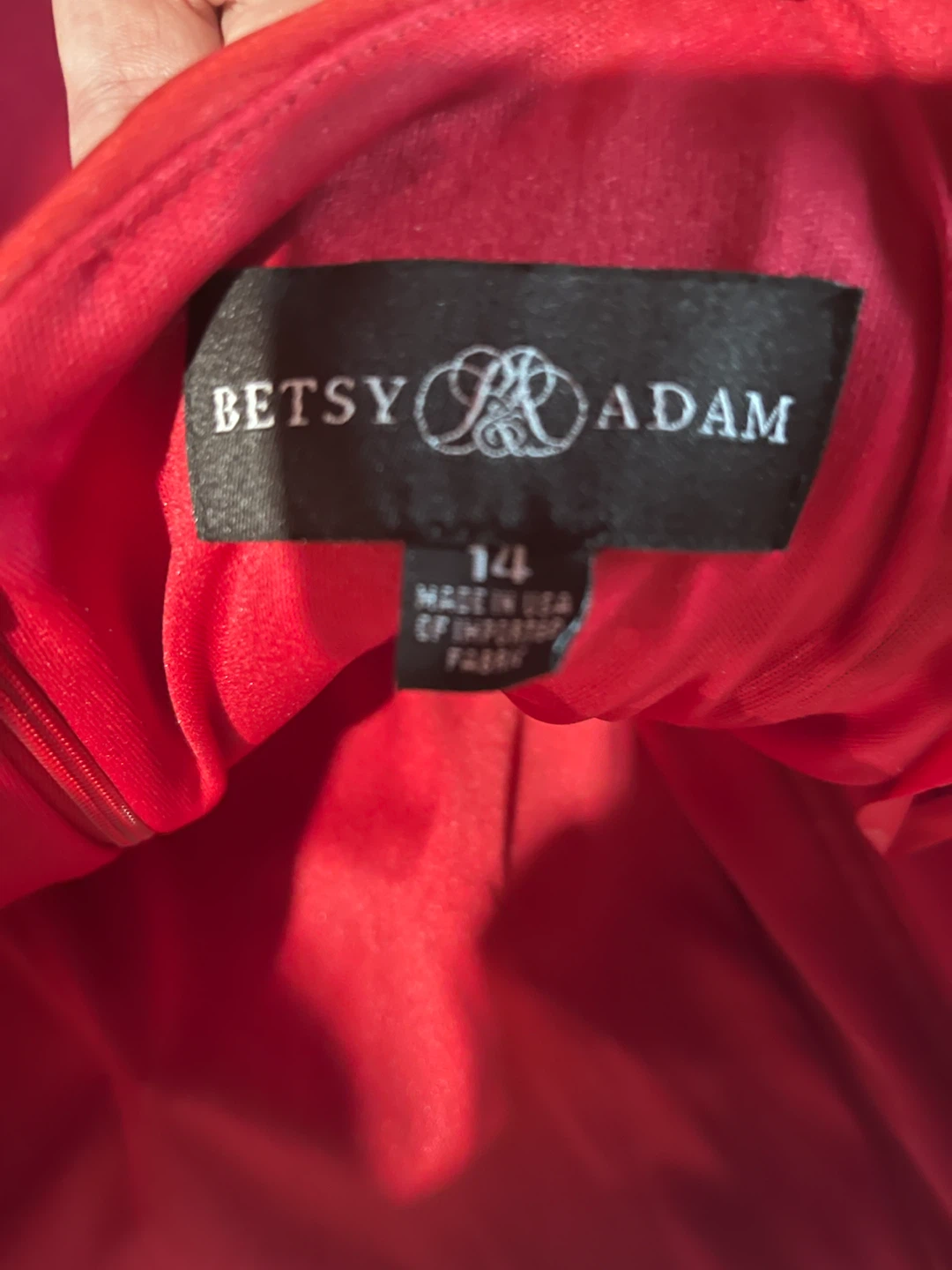 Betsy Adam Red Bell Sleeve Dress Size 14 - photo 2