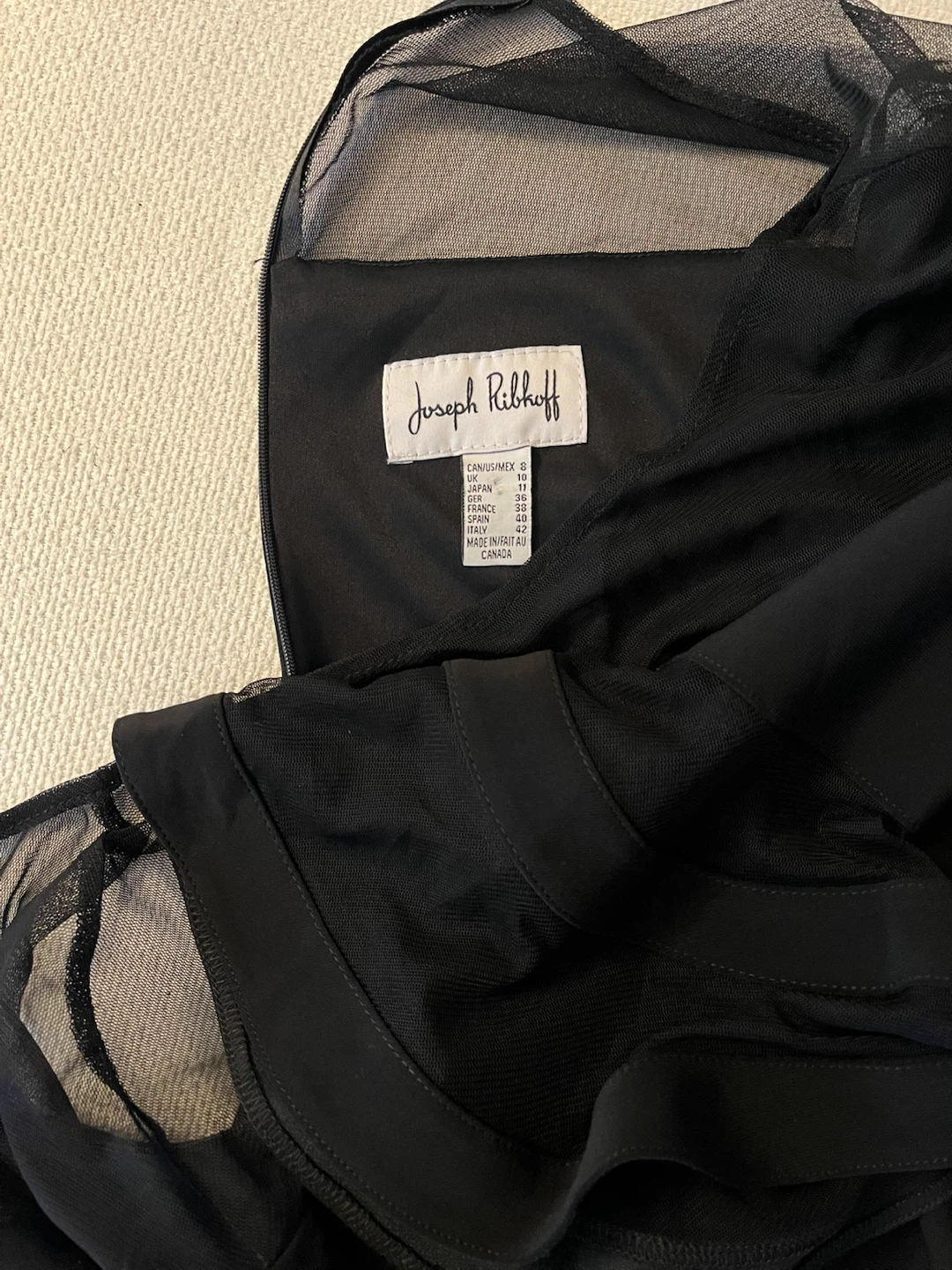 Joseph Ribkoff Black Sheer Panel Dress - photo 2