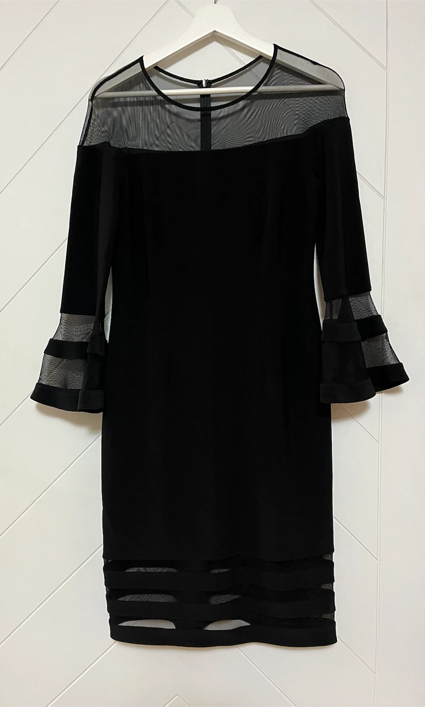 Joseph Ribkoff Black Sheer Panel Dress - photo 3