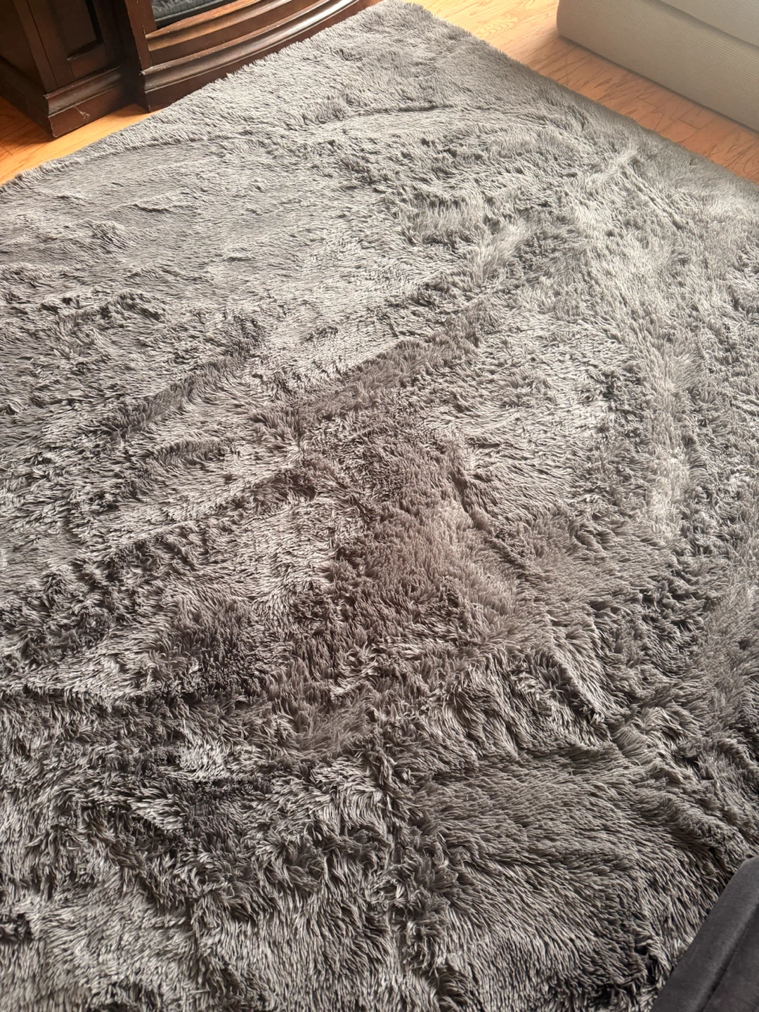 Large Grey Shag Area Rug – Super Soft Plush Rug - New