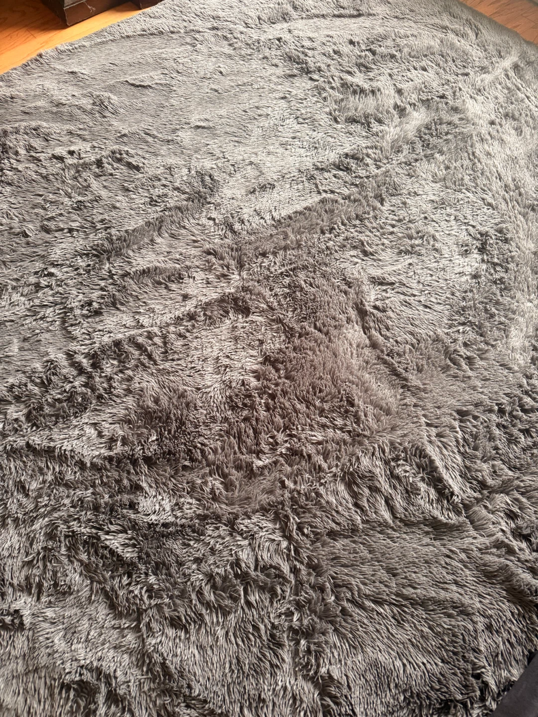 Large Grey Shag Area Rug – Super Soft Plush Rug - New - photo 2