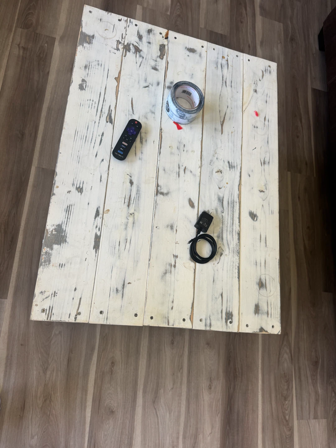 White and Grey Wash Coffee Table