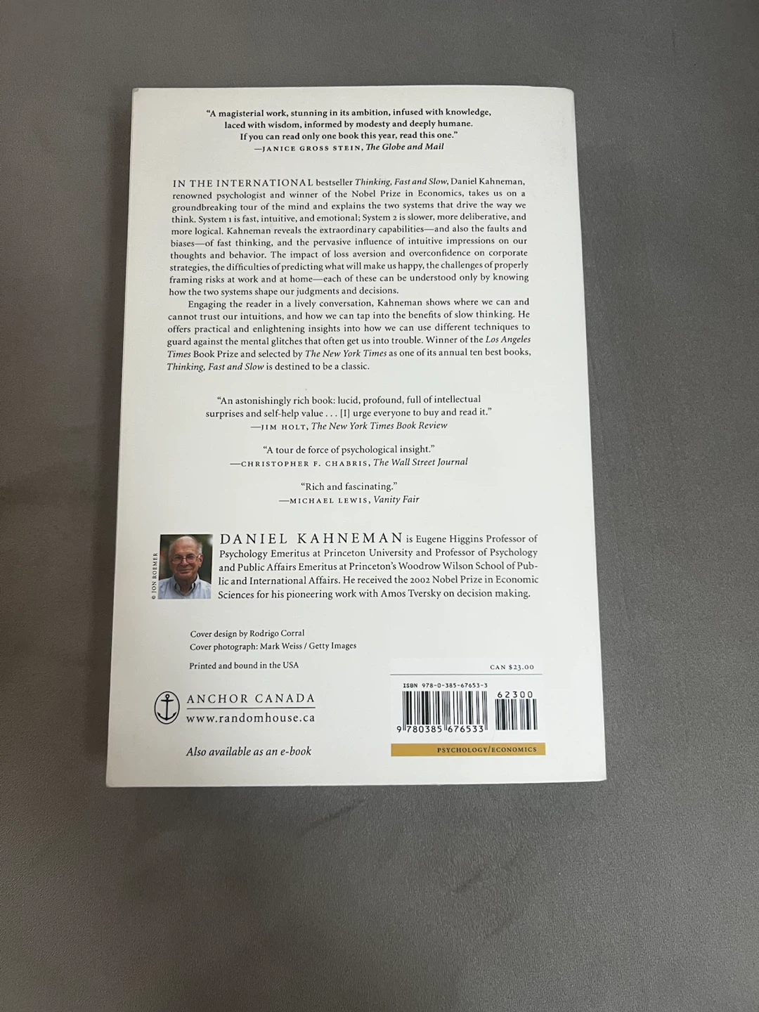 Thinking, Fast and Slow by Daniel Kahneman Hardcover Book - photo 2