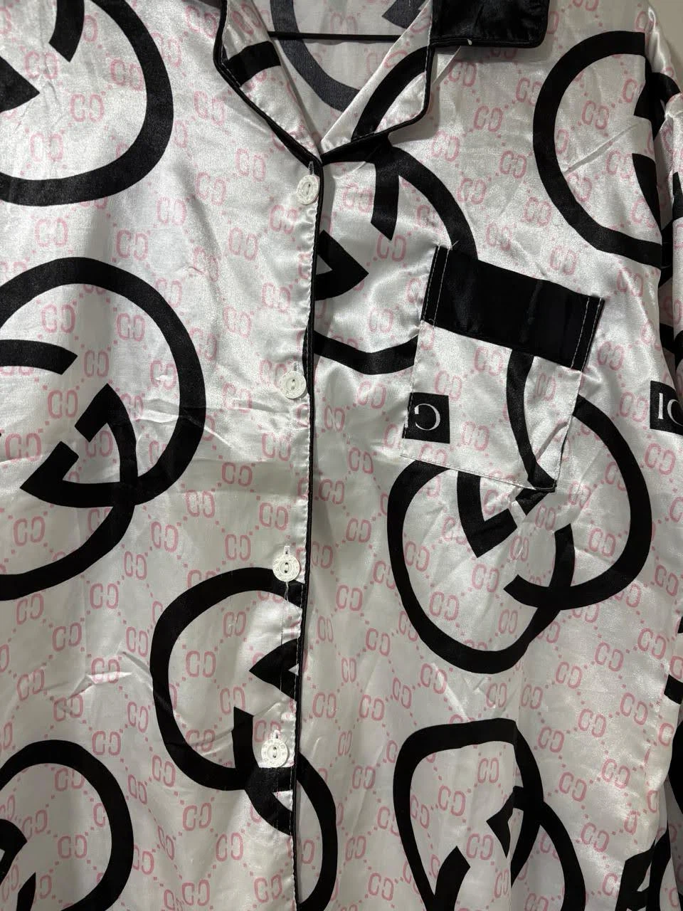 GUCCI print comfy Pyjama Set Satin Material - photo 3
