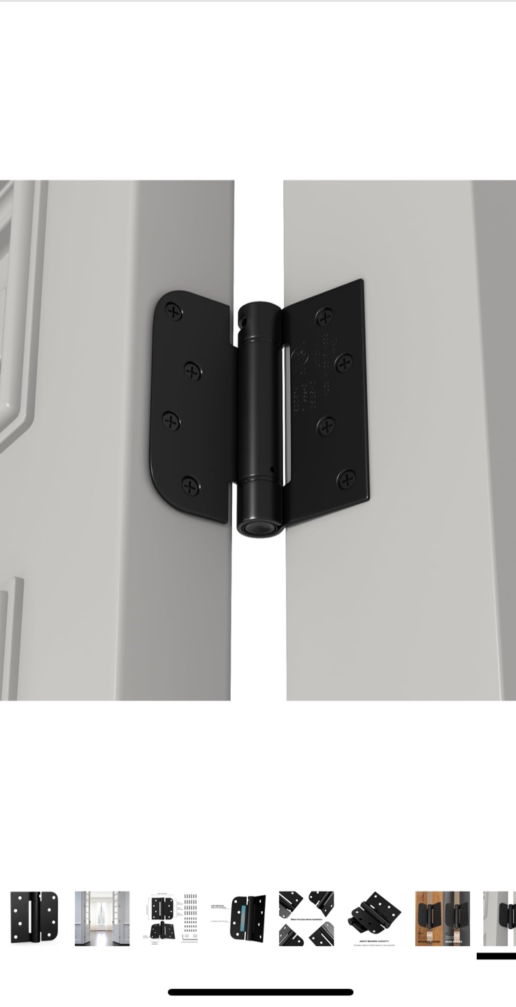 2 Pack Black Self-Closing Door Hinges - photo 4