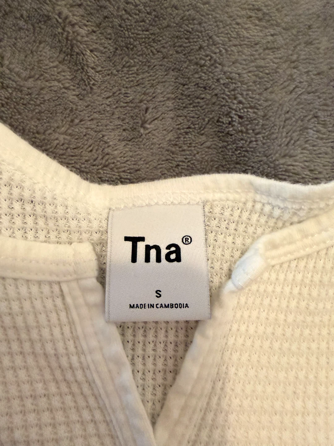 Tna White Waffle Knit Crop Tank Top - photo 3