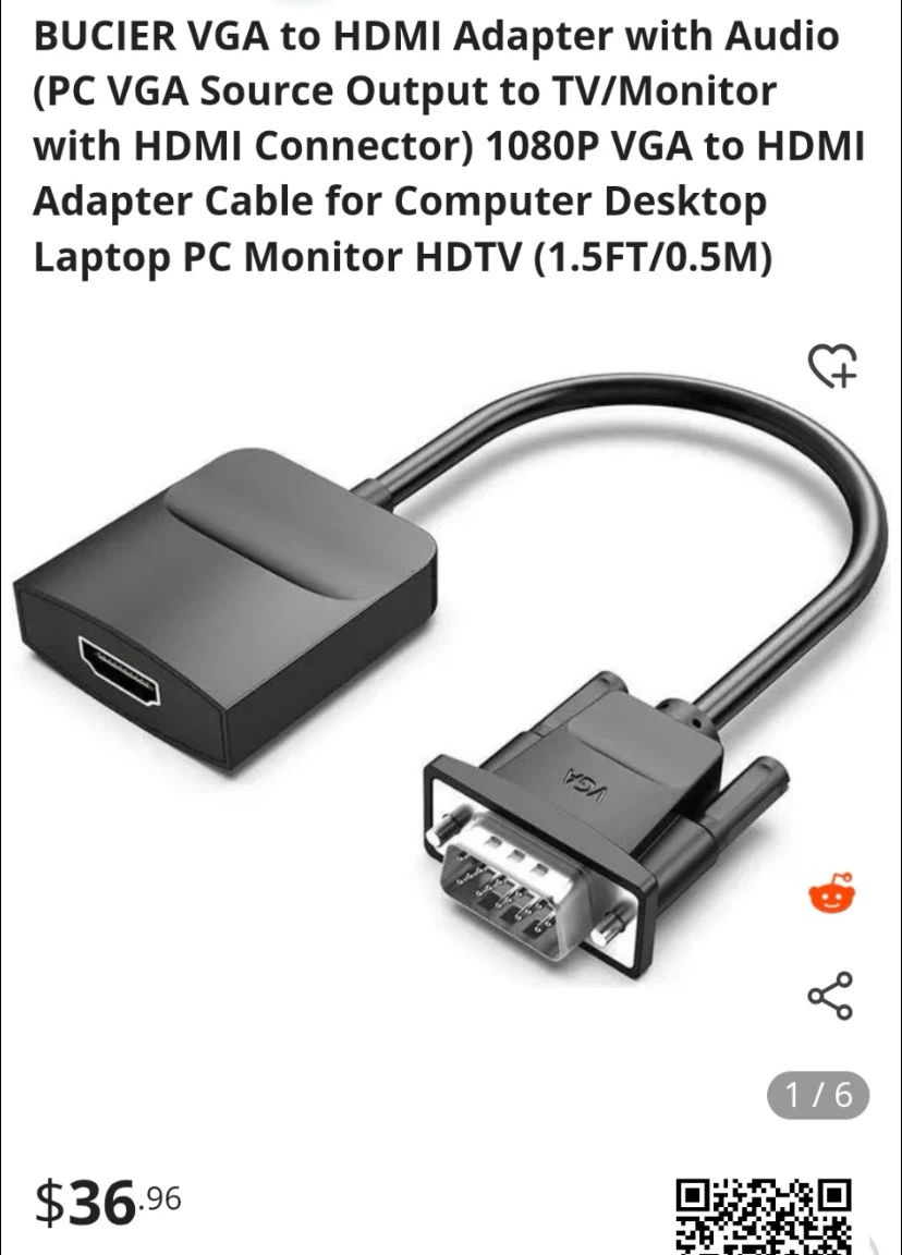 VGA to HDMI Adapter with Audio - photo 2