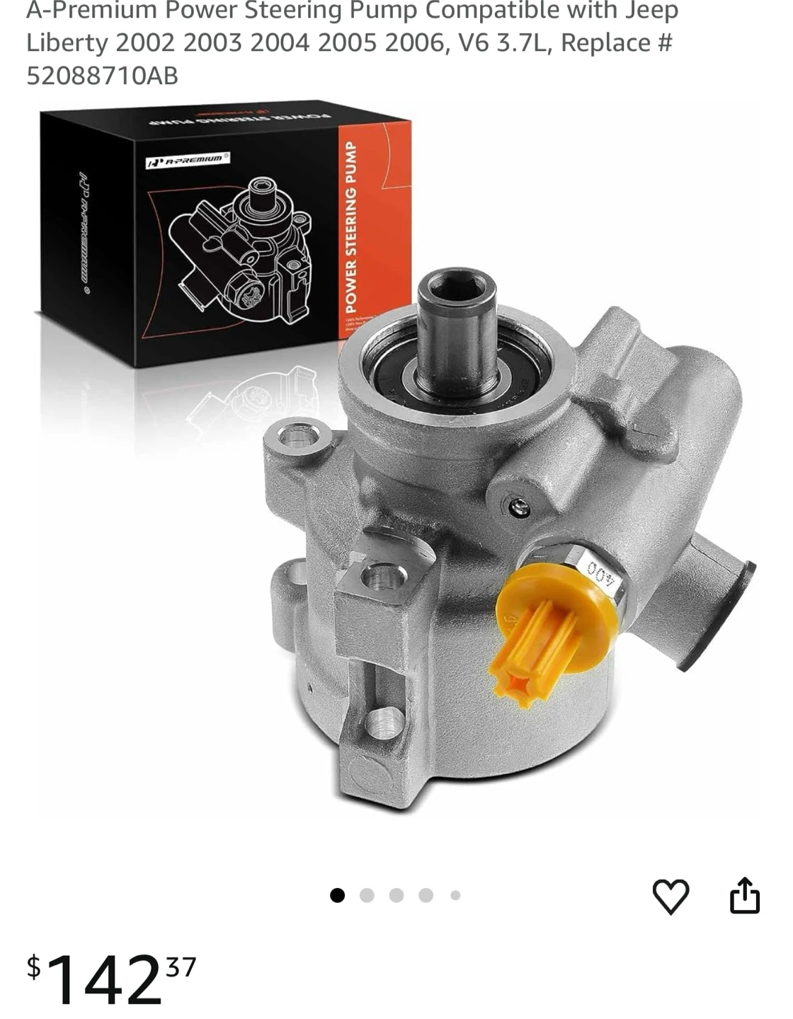 Power Steering Pump for Jeep Liberty V6 3.7L