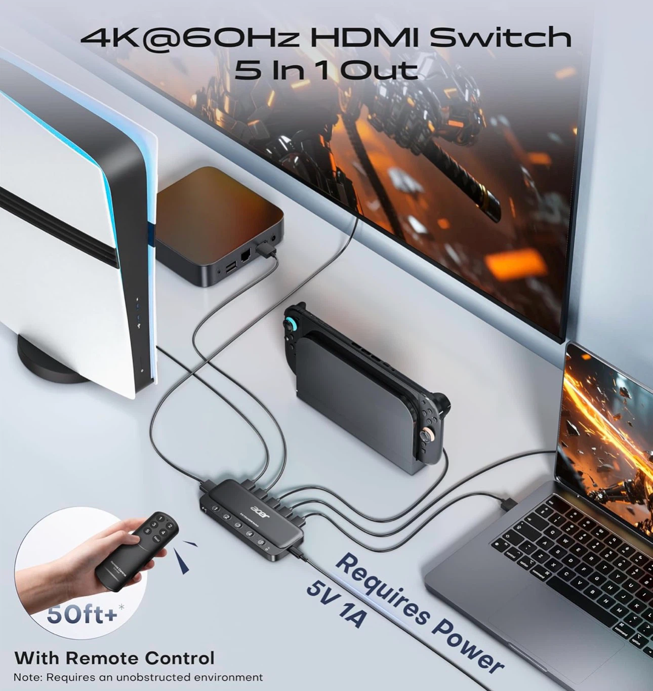 acer HDMI Switch 5 in 1 Out - photo 3