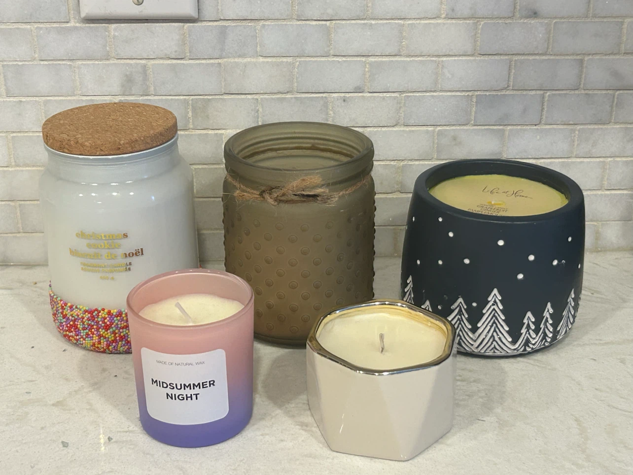7 Assorted Scented Candles