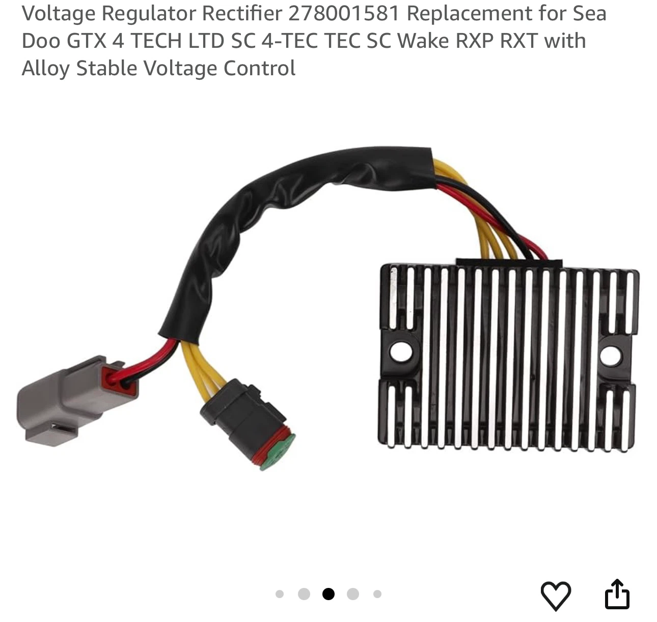 Voltage Regulator Rectifier 278001581 for Sea Doo GTX RXP RXT