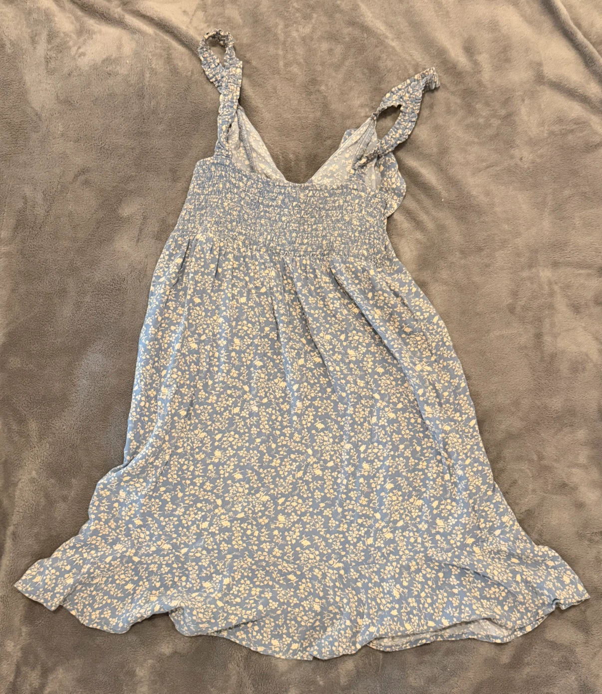 American Eagle Blue Floral Smocked Mini Dress - photo 2