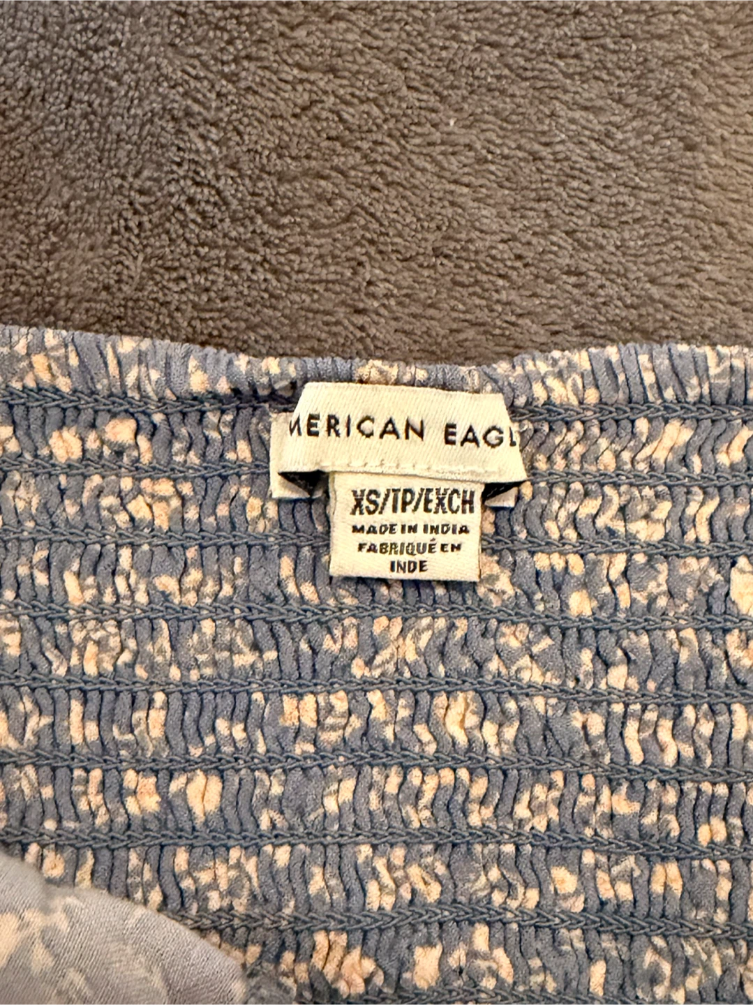 American Eagle Blue Floral Smocked Mini Dress - photo 3