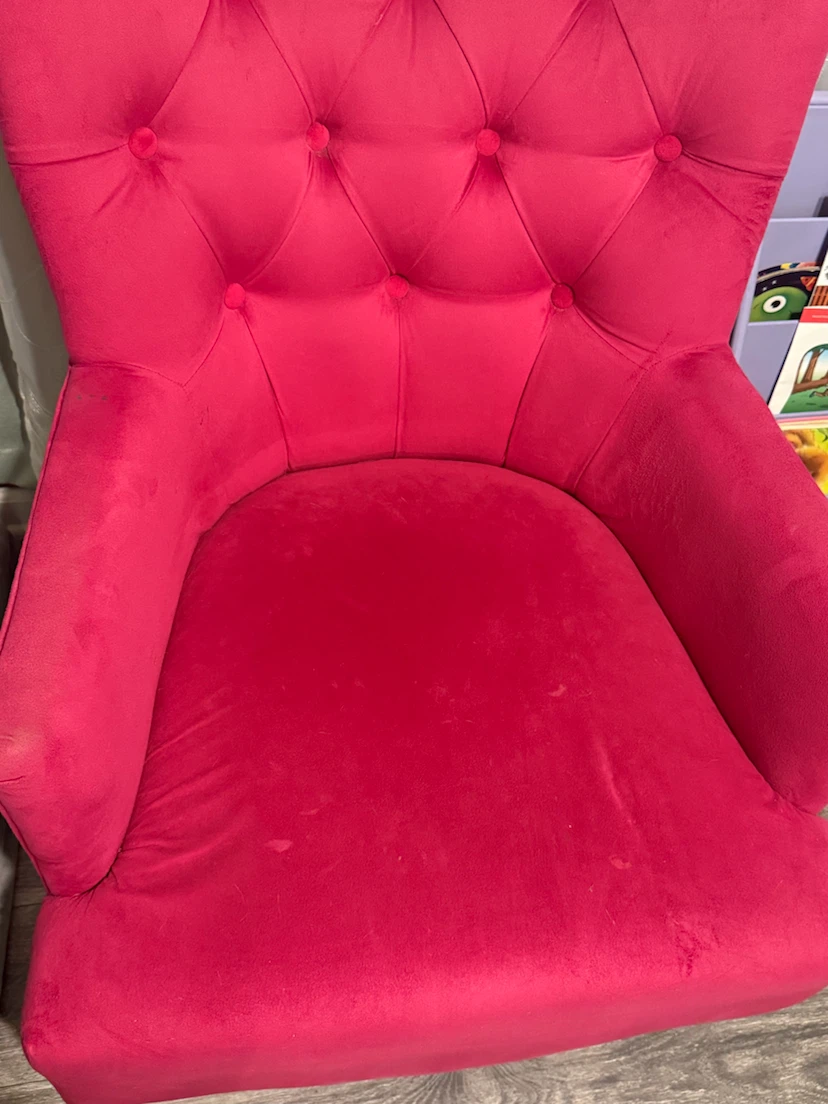 Hot Pink Tufted Accent Chair