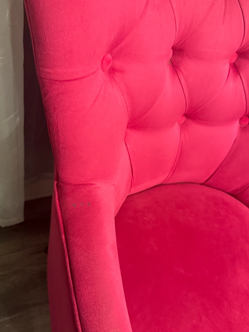 Hot Pink Tufted Accent Chair - photo 4