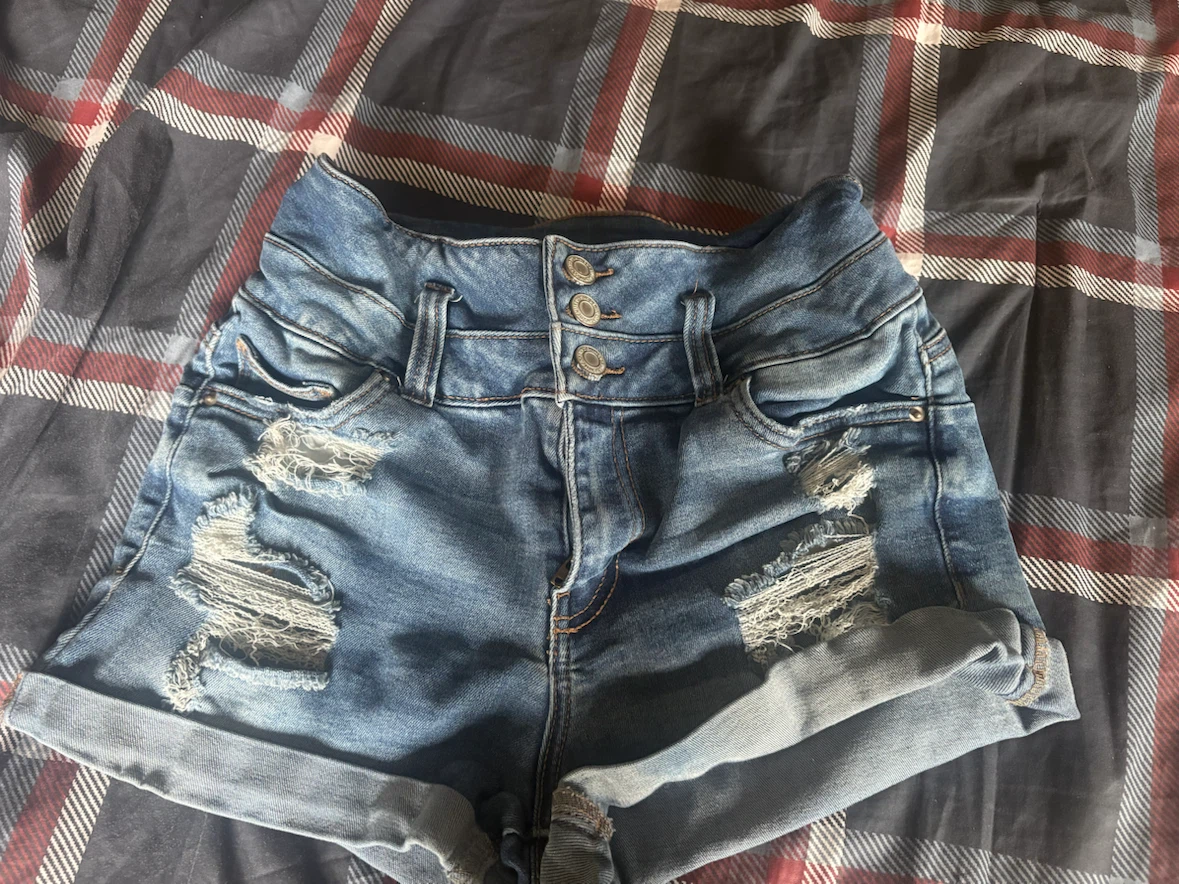 IBIZA High Rise Push Up Denim Shorts