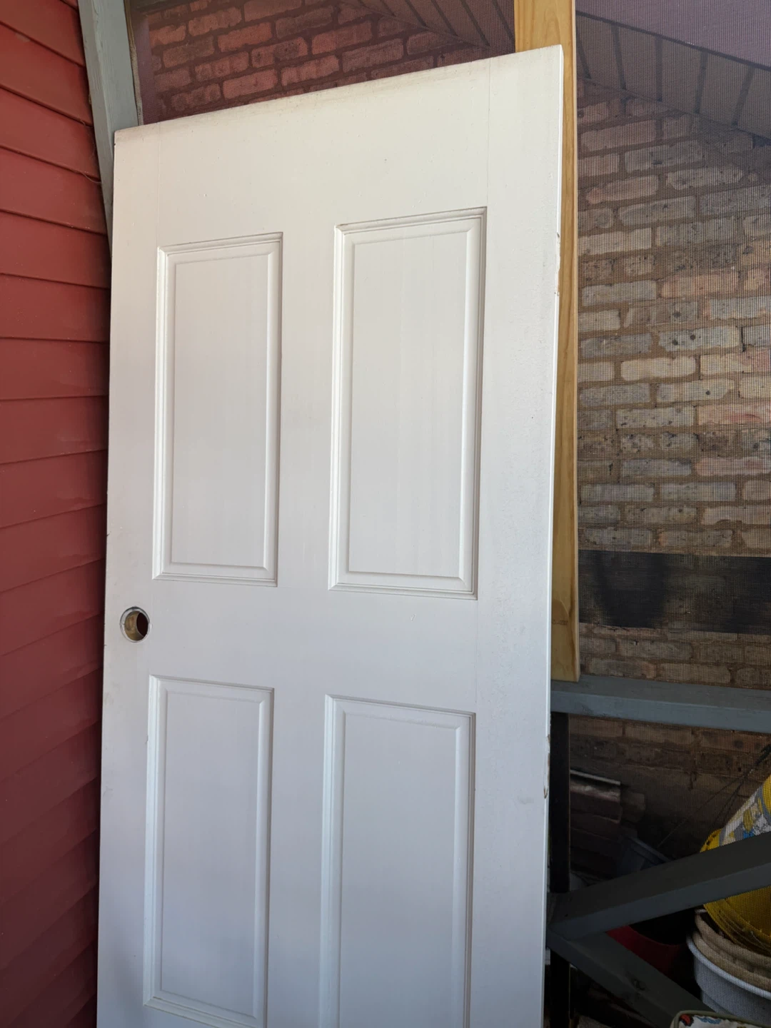 White Interior solid wood Door with Glass Panes
