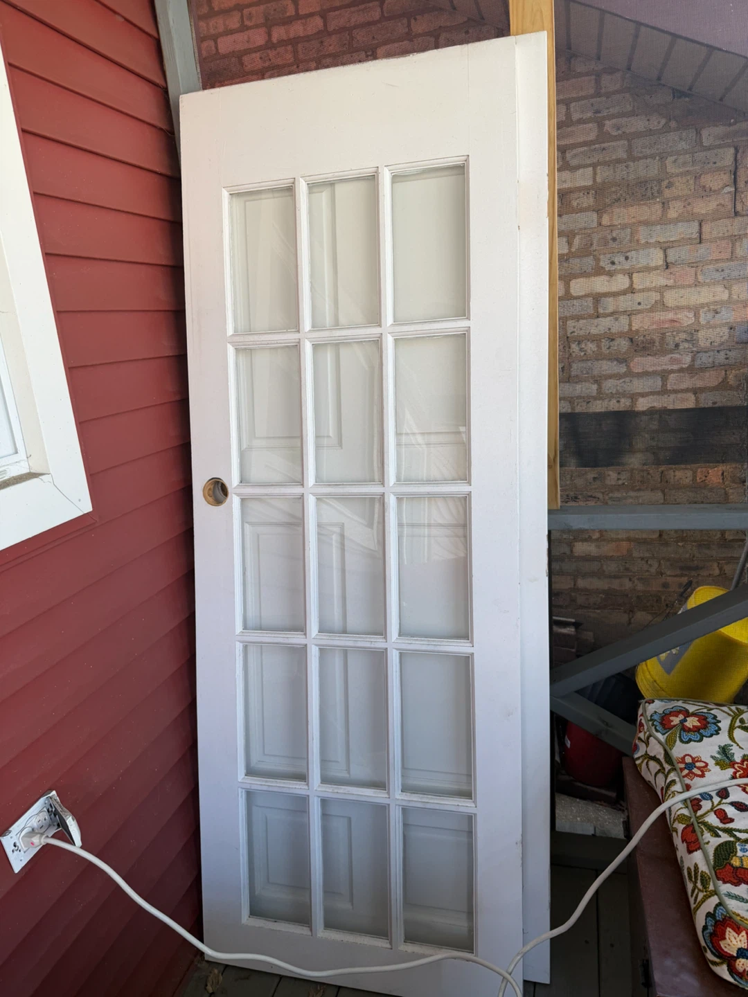 White Interior solid wood Door with Glass Panes - photo 2
