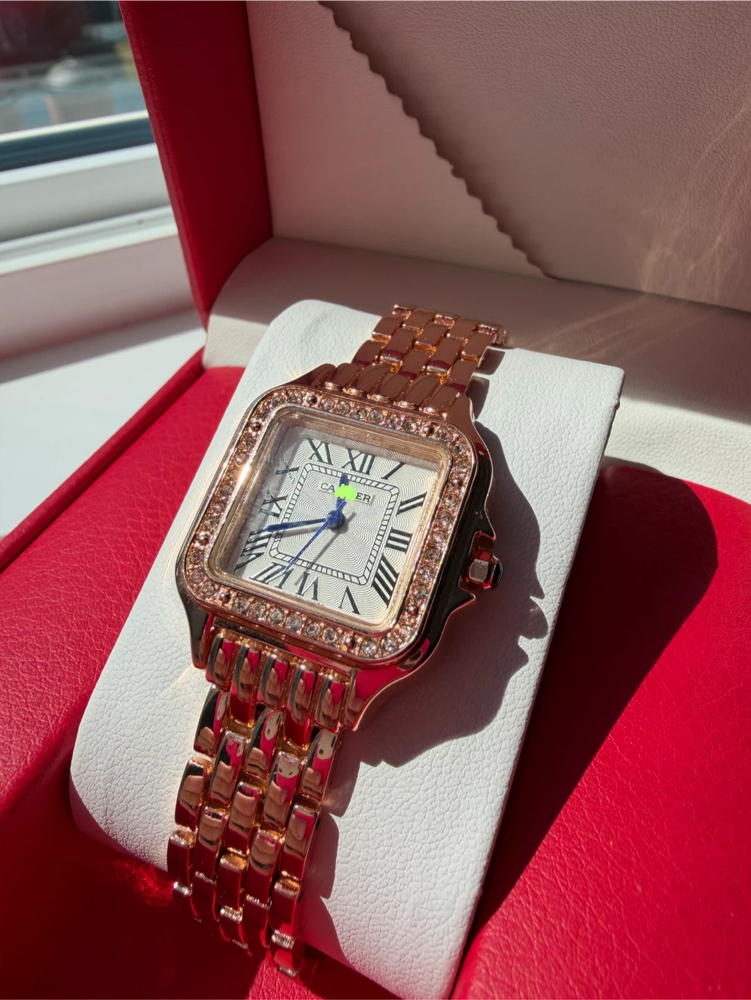 Rose Gold Watch with Diamonds