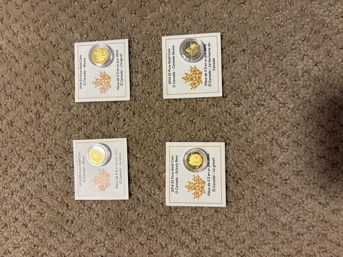 Royal Canadian Mint 2014 $5 Pure Gold Coins (4-coin set) - photo 2