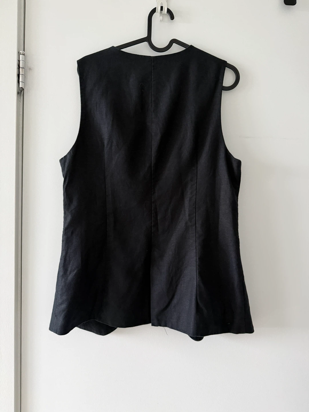 GAP Black Linen Blend Vest - Medium - photo 2