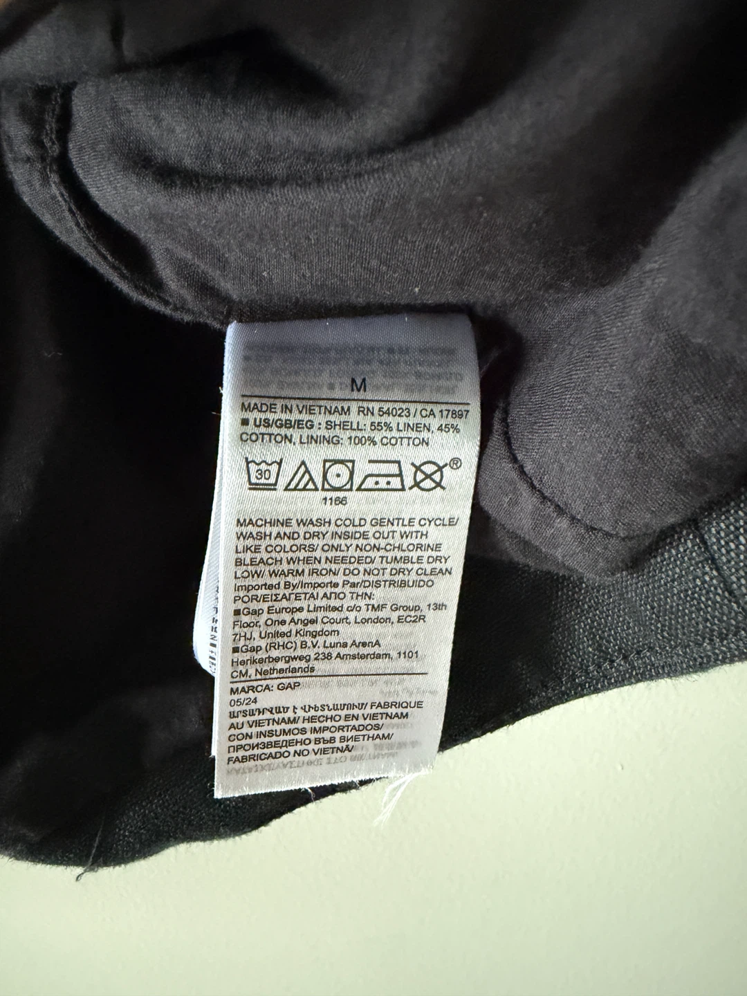GAP Black Linen Blend Vest - Medium - photo 3