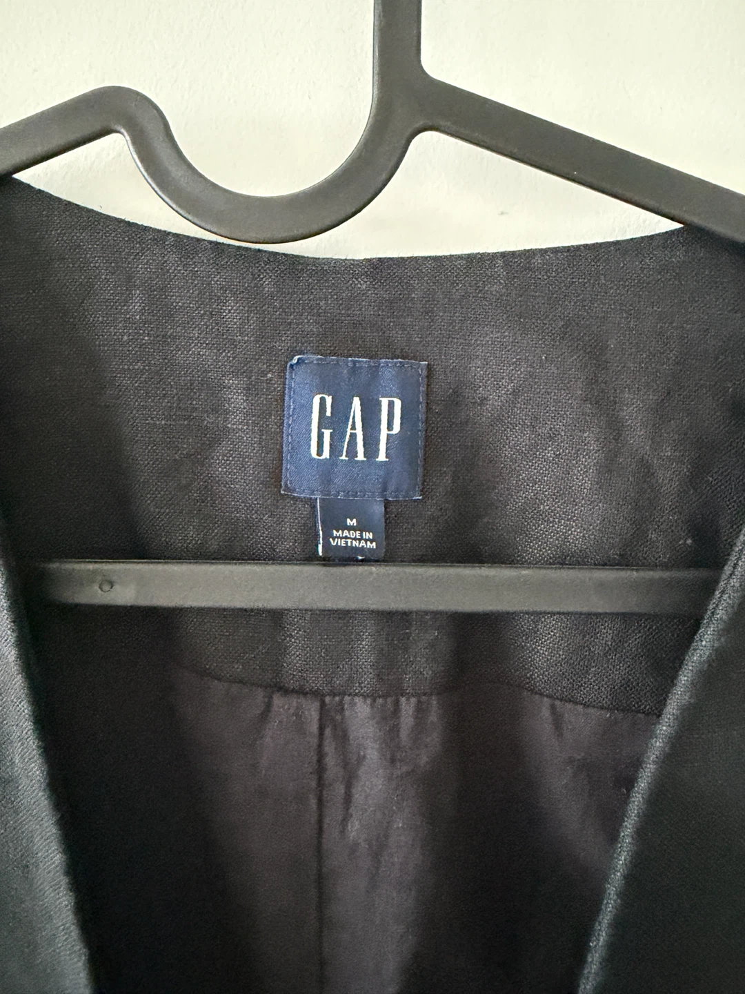 GAP Black Linen Blend Vest - Medium - photo 4
