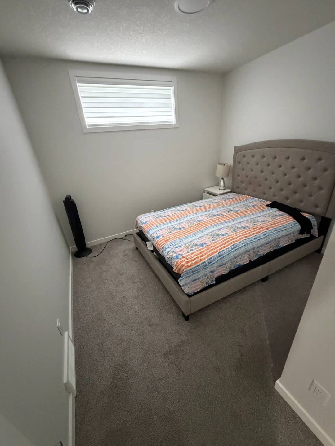 Tufted Upholstered Bed Frame with Mattress