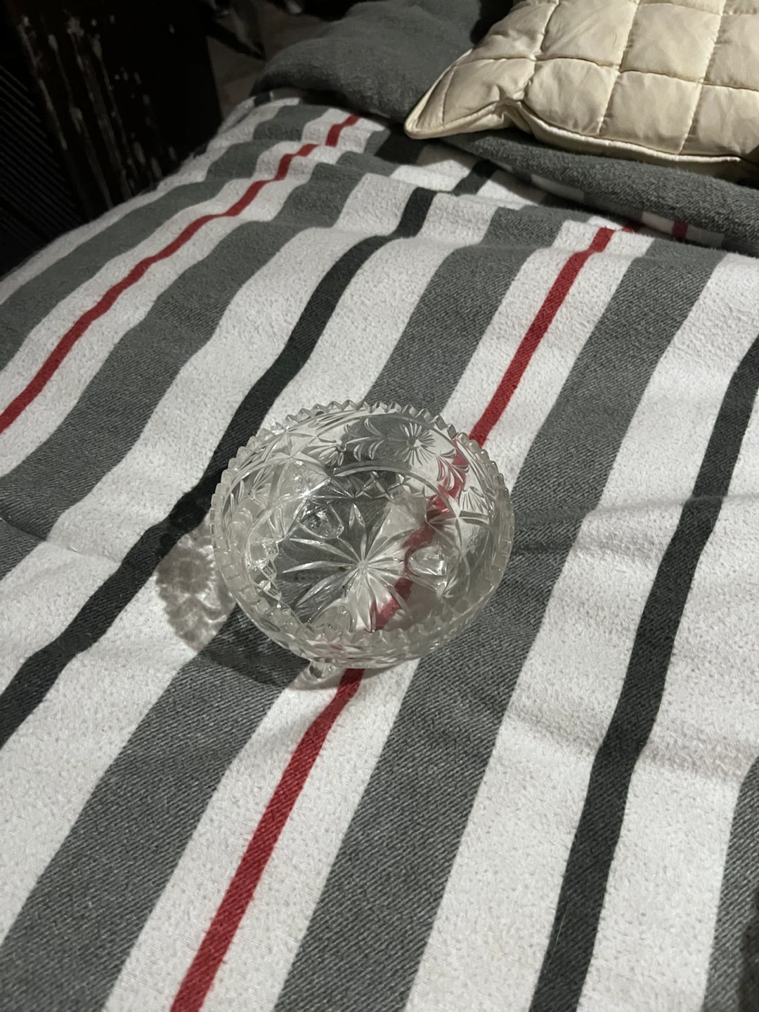Clear Crystal Footed Bowl