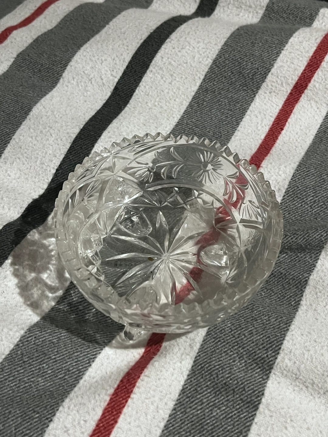 Clear Crystal Footed Bowl - photo 3