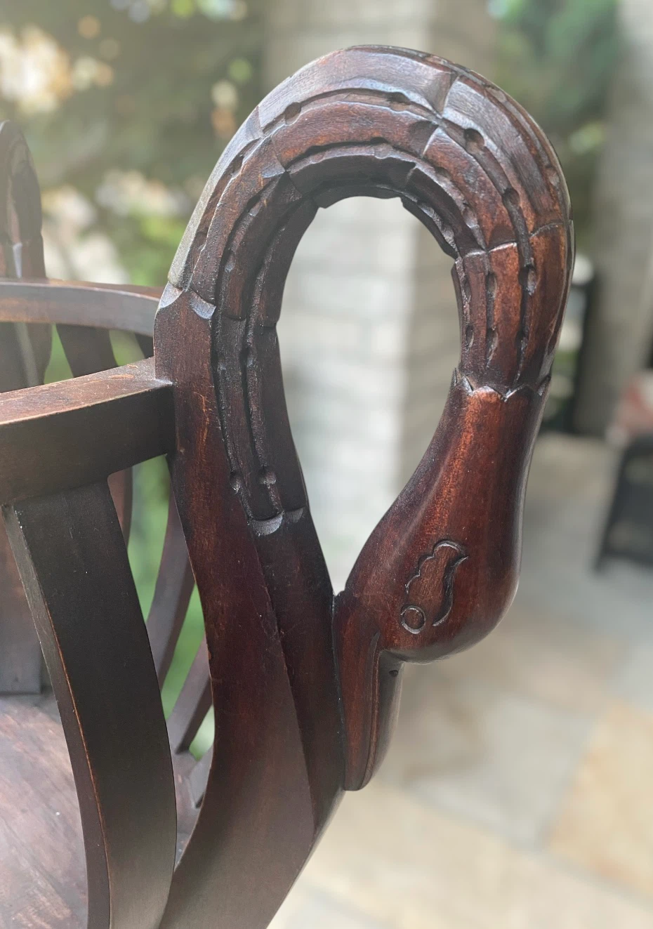 Wooden Swan Pedestal Plant Stand - photo 4