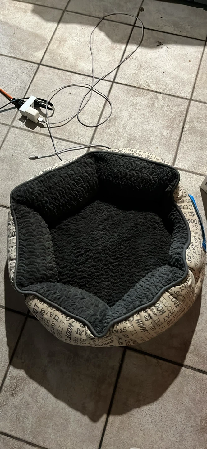 Soft Dog Bed with Pet-Themed Print