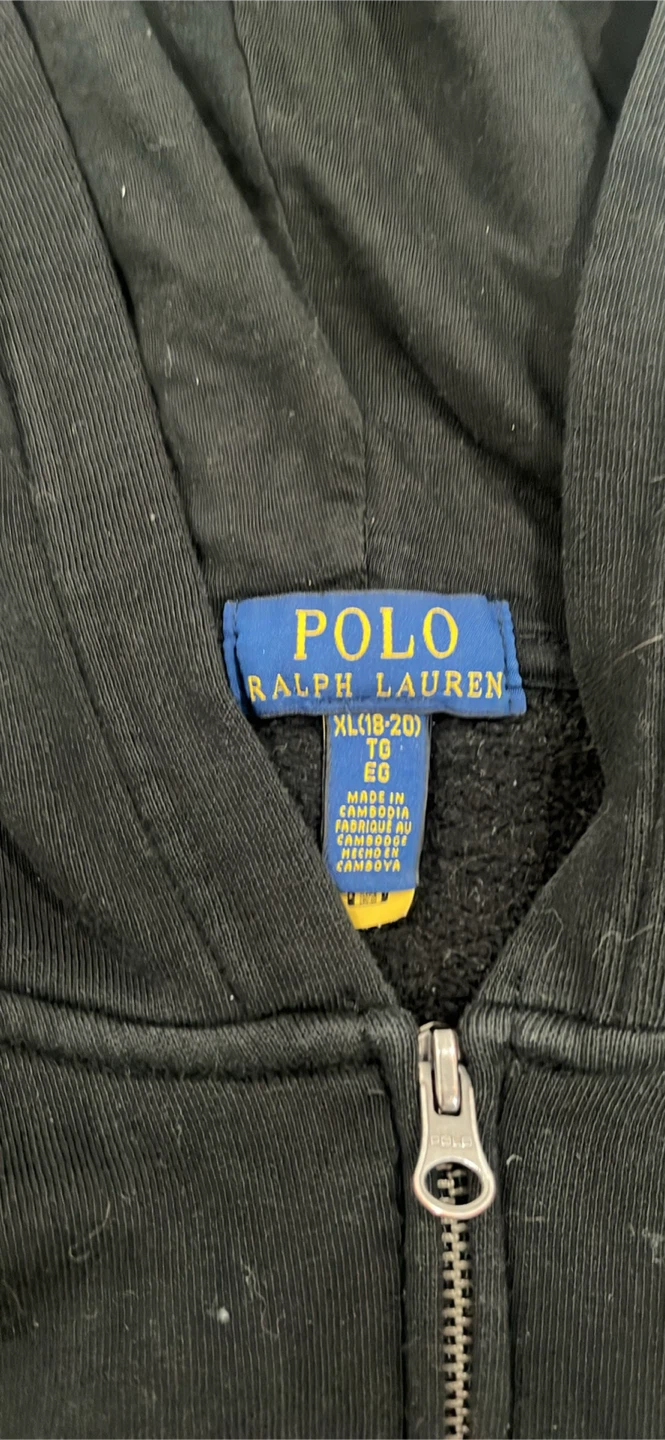 Polo Ralph Lauren Black Zip-Up Hoodie XL - photo 2