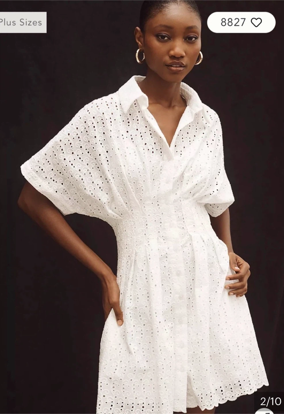 Anthropologie Tobie Eyelet Mini Shirt Dress - photo 2