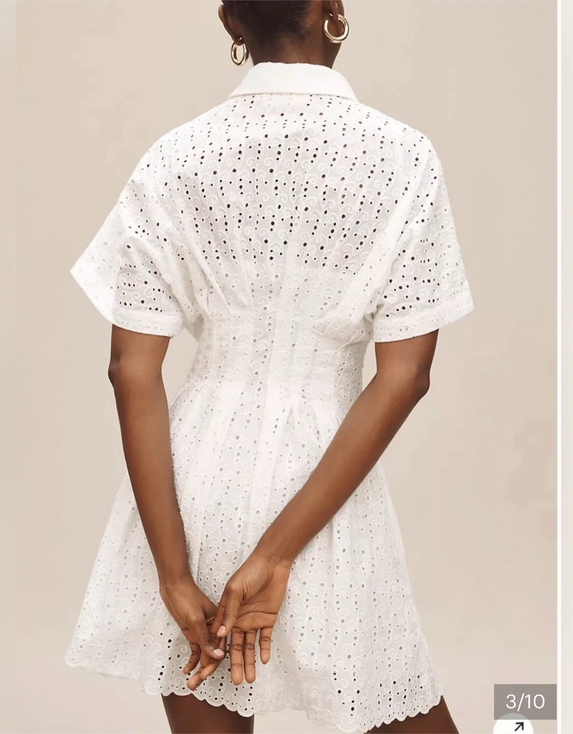 Anthropologie Tobie Eyelet Mini Shirt Dress - photo 3