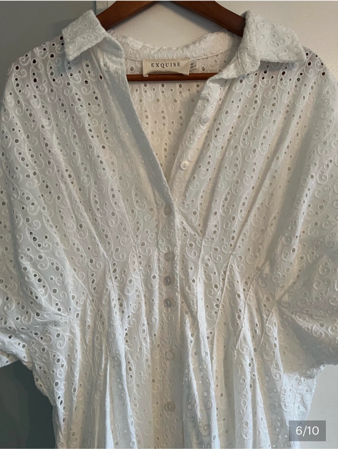 Anthropologie Tobie Eyelet Mini Shirt Dress - photo 5
