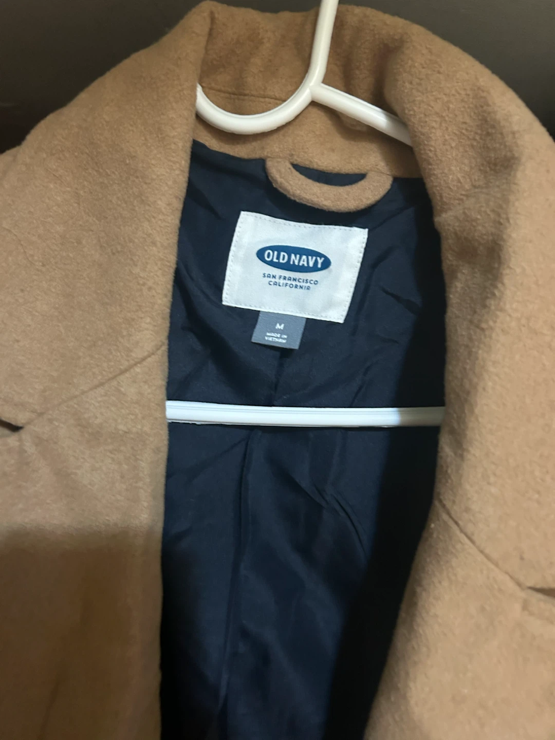 Old Navy Camel Wool Blend Peacoat Size Medium - photo 2