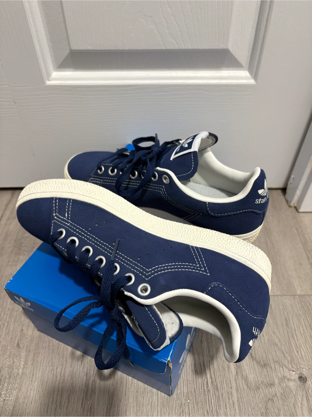 Adidas Stan Smith Navy Suede Sneakers - photo 5