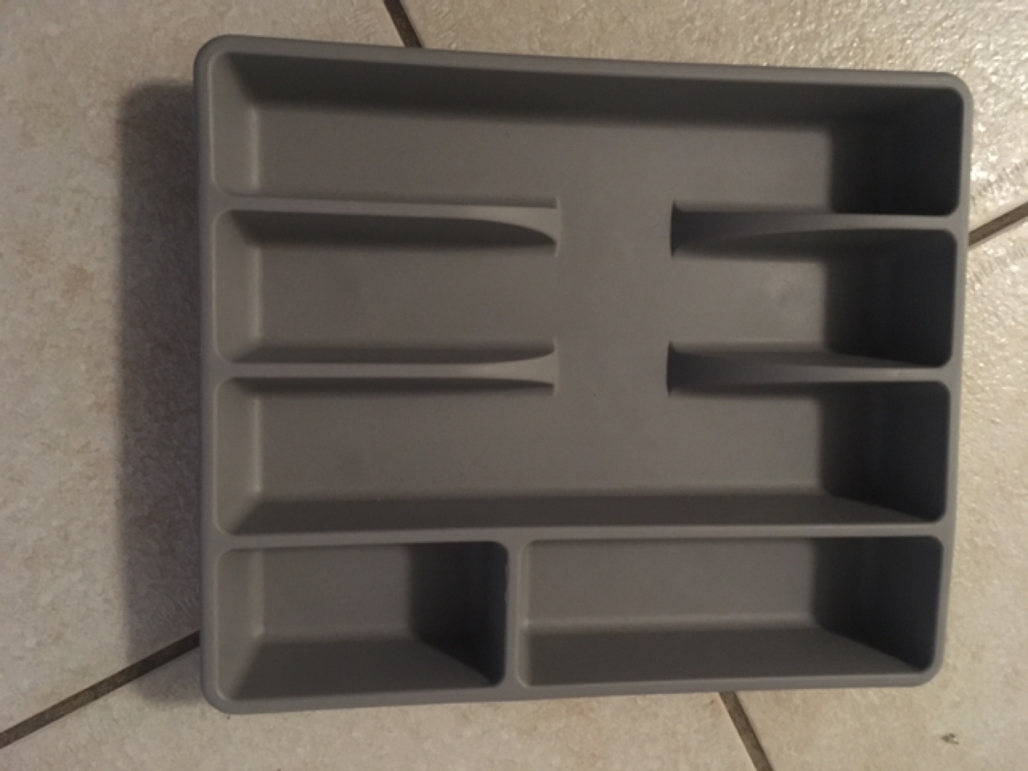 Grey Cutlery Organizer Tray