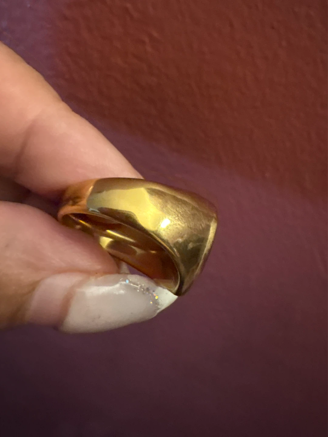 18k Gold SS Heart Ring with Mother of Pearl Inlay - photo 2
