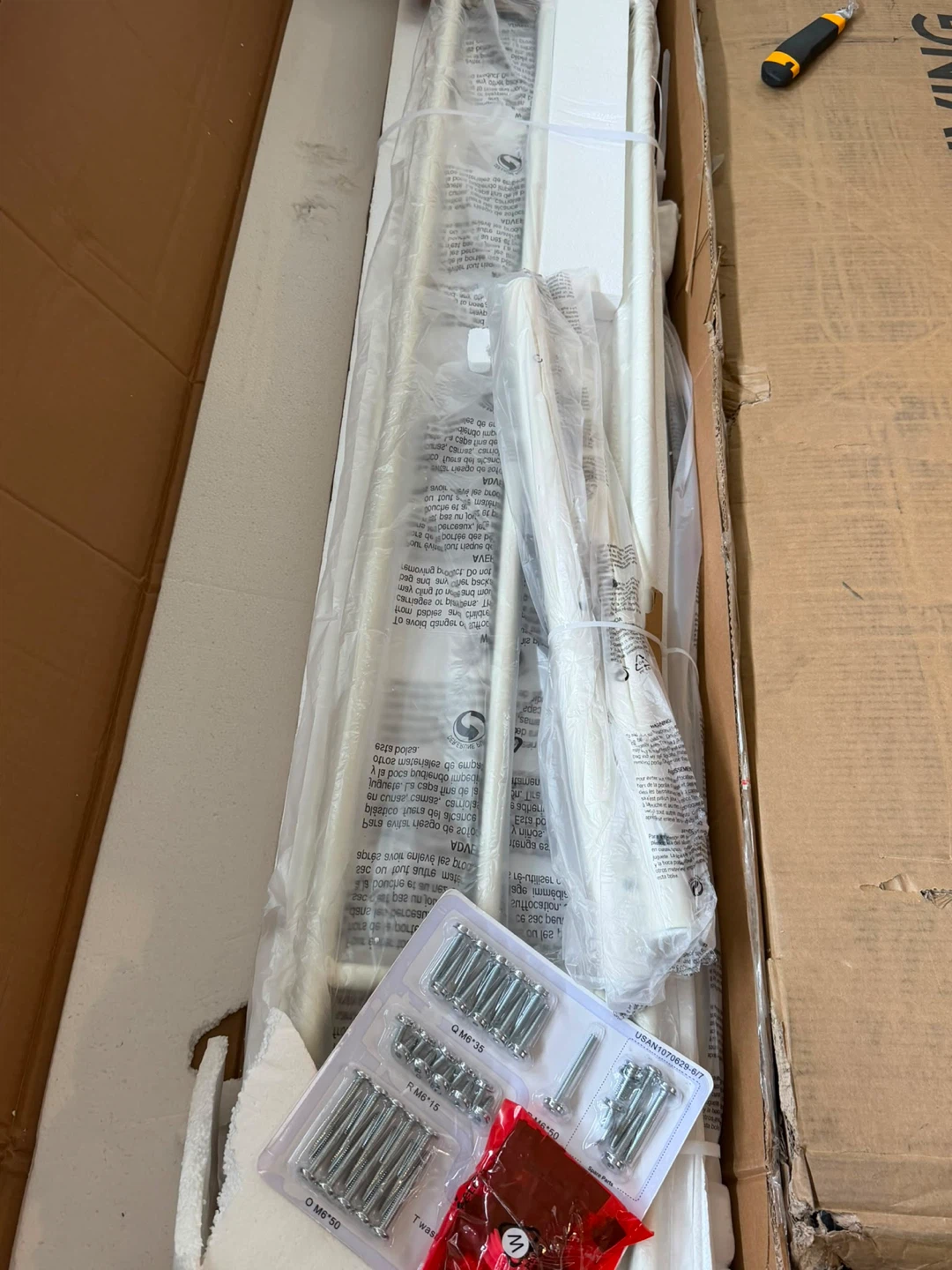 White Metal Bed Frame -Queen Size