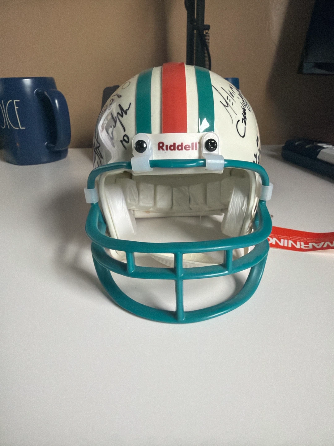 Miami Dolphins Riddell Mini Helmet - Signed