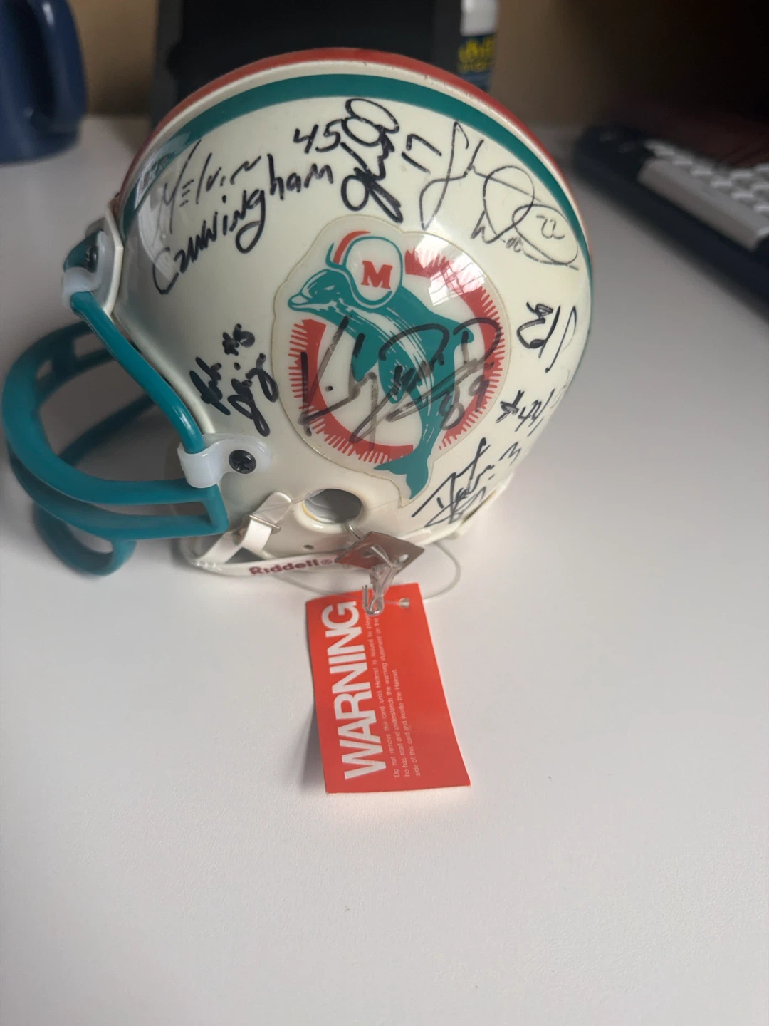 Miami Dolphins Riddell Mini Helmet - Signed - photo 2